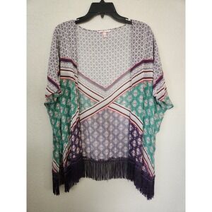 Victoria's Secret Cover-up‎ Womens Size XS/S Kimono Style Multicolor Open Top
